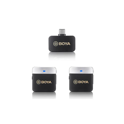 Boya BY-M1V4 2.4GHz Dual-Channel Wireless Microphone System For Android Device Boya BY-M1V4 2.4GHz Dual-Channel Wireless Microphone System For Android Device