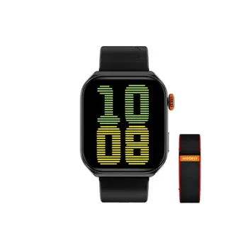 Weofly Edge 2 1.85" Curved AMOLED Waterproof Bluetooth Calls Smartwatch-(WFEG625BL)