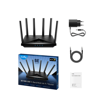 CUDY WR11000 - Tri Band BE11000 Gigabit Smart Wi-Fi 7 Router CUDY WR11000 - Tri Band BE11000 Gigabit Smart Wi-Fi 7 Router