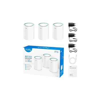 Cudy M1500 AX1500 Dual Band Wi-Fi 6 Mesh Router (3 Pack)