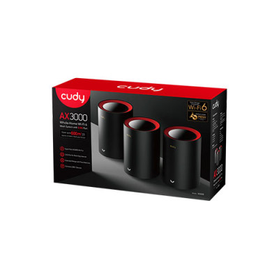 Cudy M3000 AX3000 2.5G Dual Band Wi-Fi 6 Mesh Router (3 Pack)
